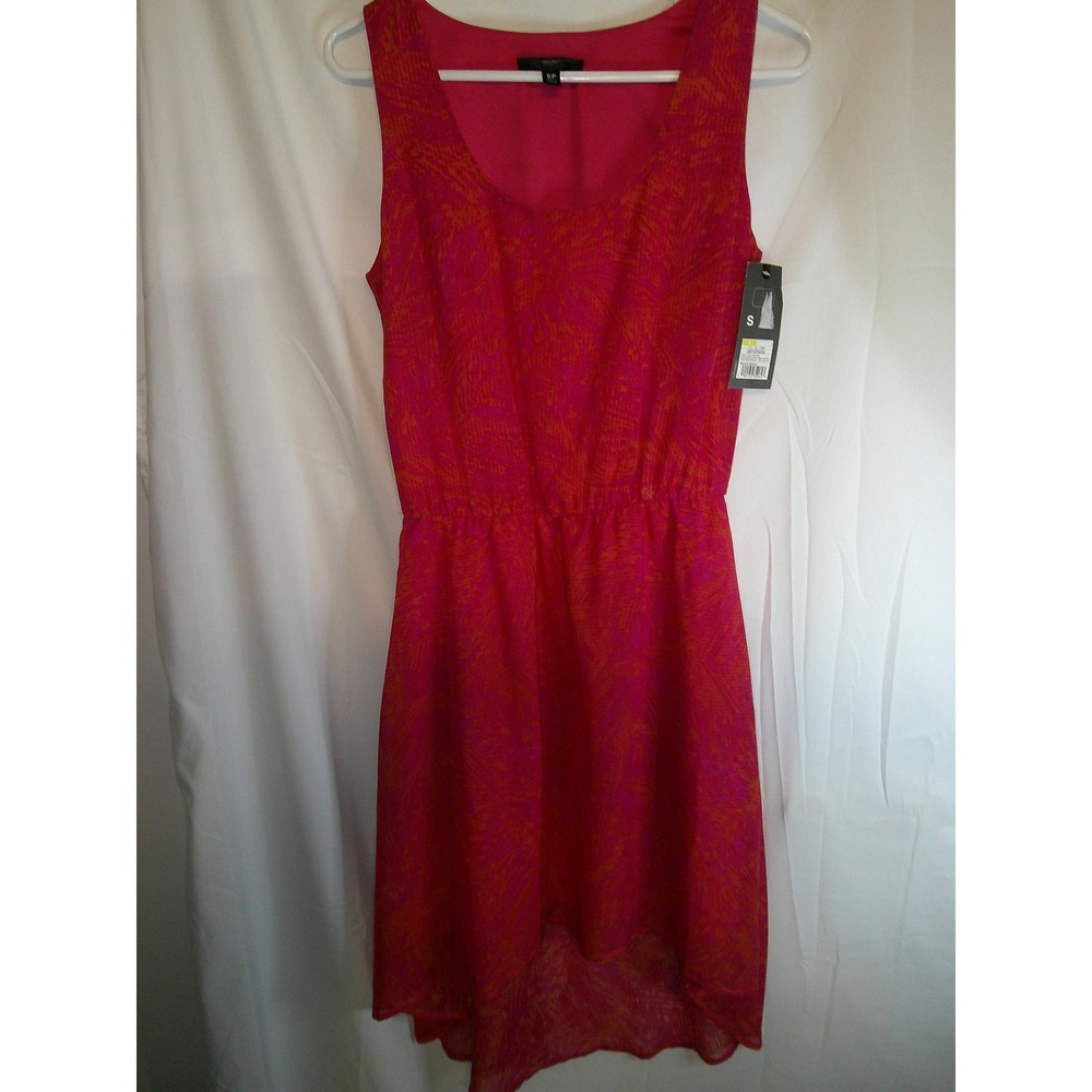 Mossimo Dress Sleeveless Casual‎ Party Hi-Lo Pink Orange Print S/P $25 NWT